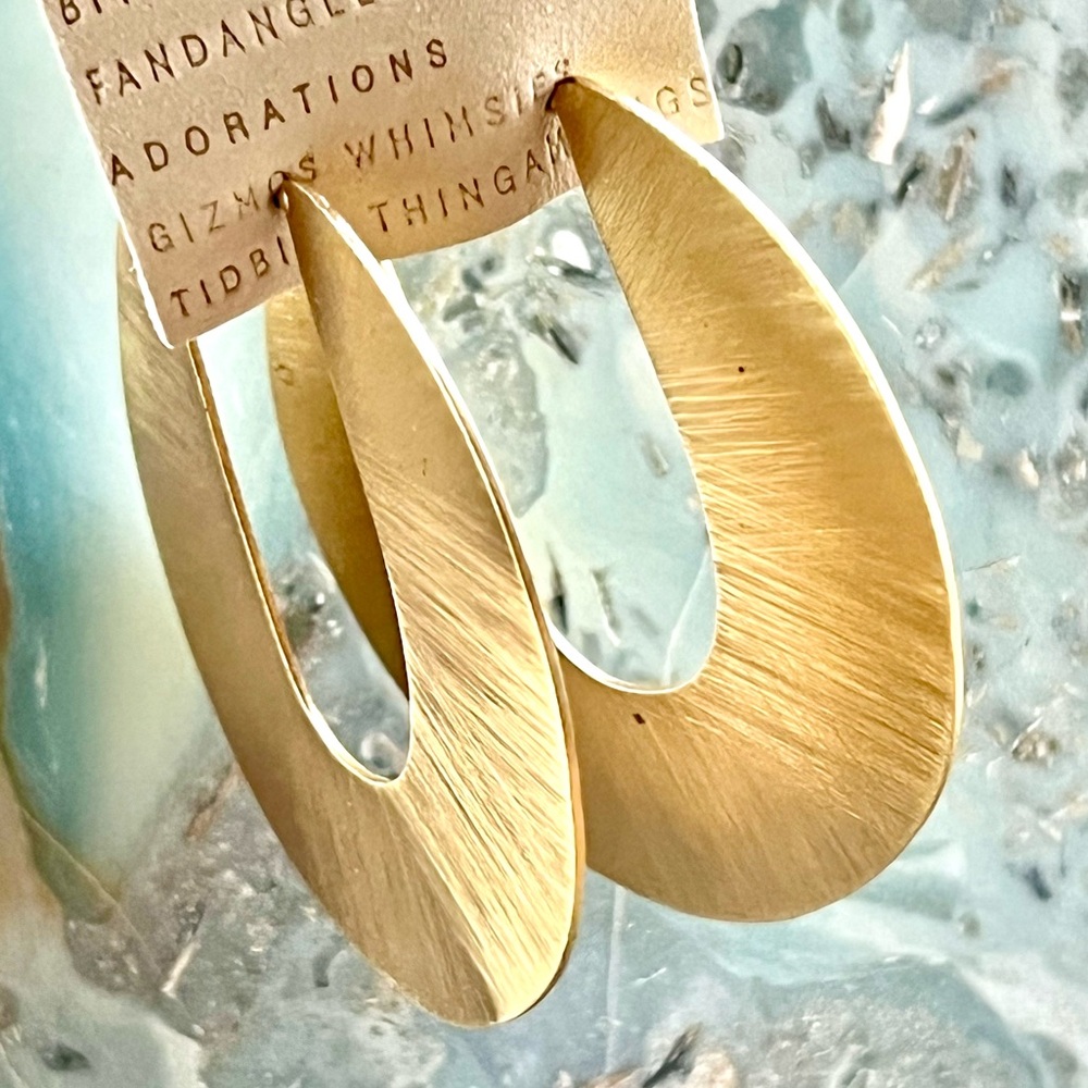 NWT Anthropologie Textured Hoop Statement Earrings